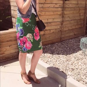 EUC Kate Spade Floral Pencil Skirt
